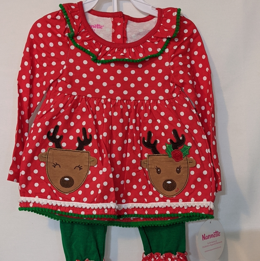 Nannette kids Christmas Reindeer  2-piece set